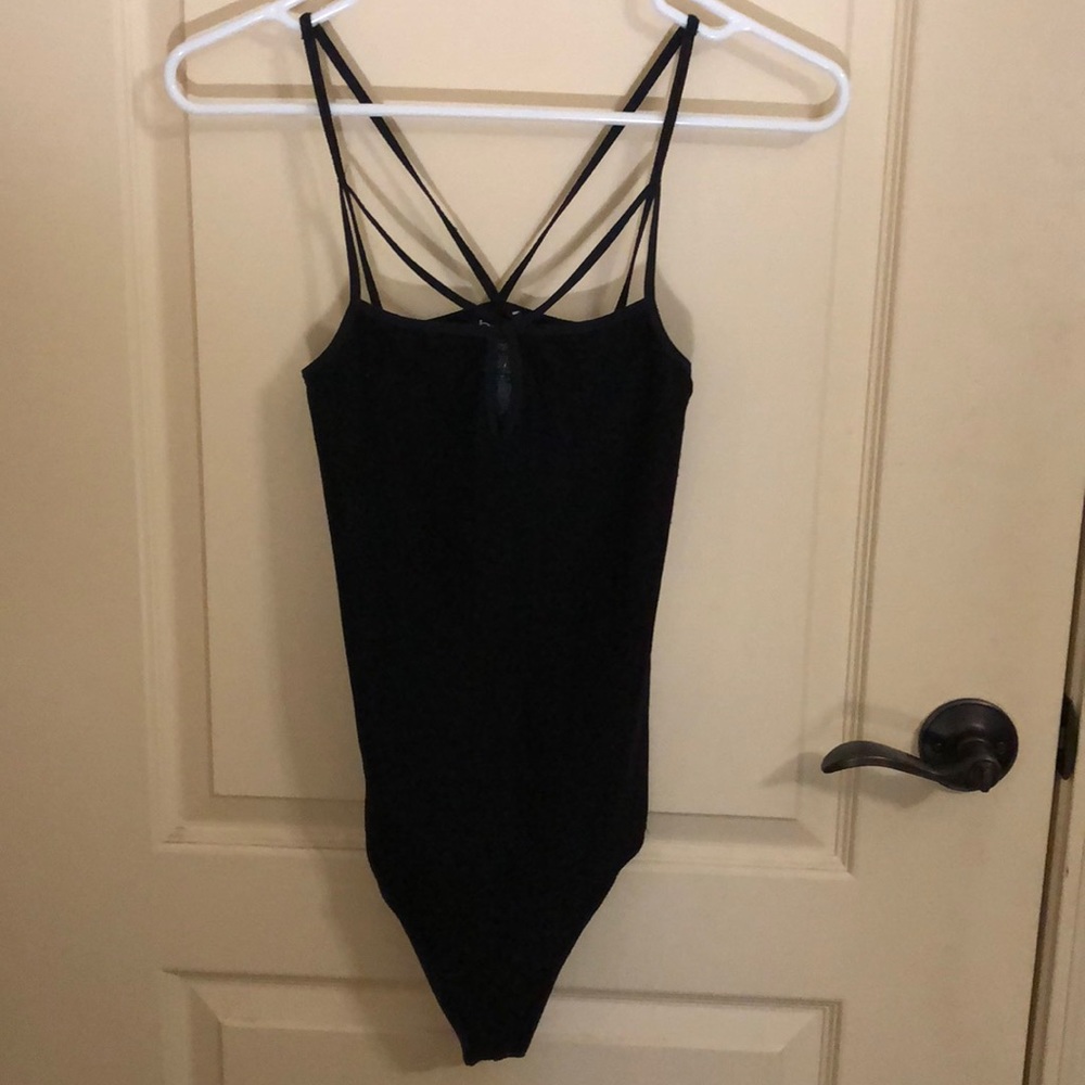 NWT Black Bebe Thong Bodysuit